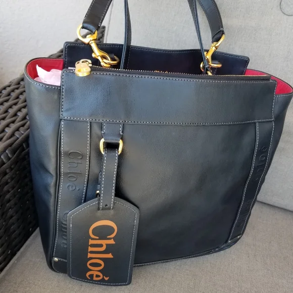 Sale!! Chloe black  eden big like new tote bag - Picture 6 of 16